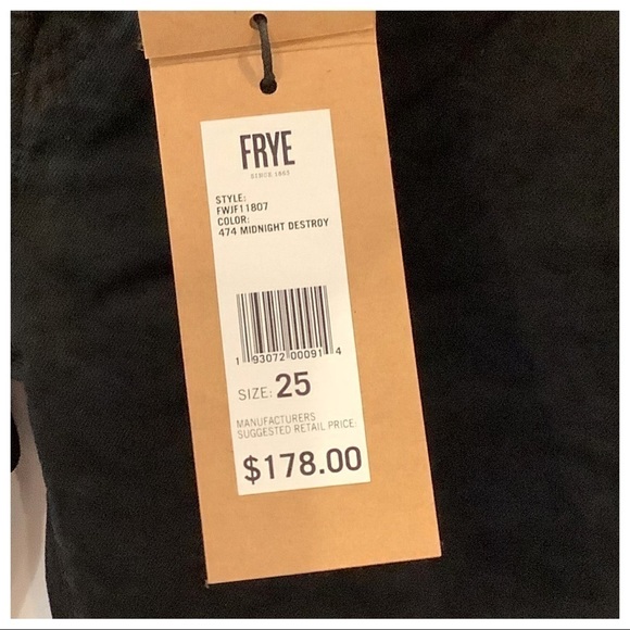 NWT Frye Melissa Skinny Midnight Destroy Jeans 25 - Picture 11 of 15